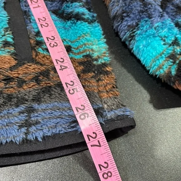 AriatTek Pullover Hoodie,Teddy Bear Fleece,Serape pattern,pockets,snap front - Picture 8 of 12